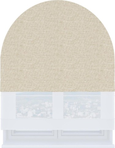 Римская штора «Кортин» день-ночь для арочного проёма, стиф димаут молочный