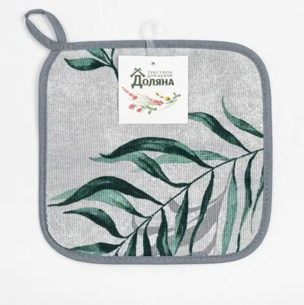 Прихватка "Доляна" Tropics 19х19 см, 100% хл, ватин 250г/м2
