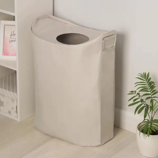 Корзина универсальная с ручками Доляна «Нео», 58×12×67 см, на замке, цвет белый