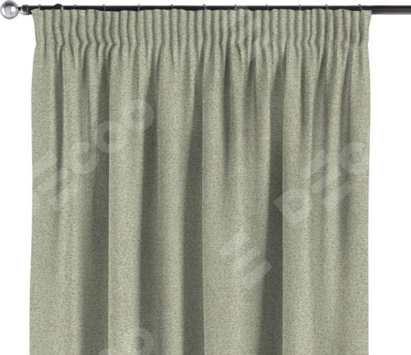 Комплект штор на тесьме «Карандаш», лён блэкаут серо-бежевый