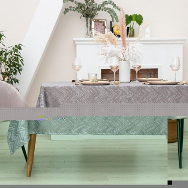 Скатерть Этель "Lines" цв.серый, 142*110 +/-3 см, 115 ±10 гр,100% п/э