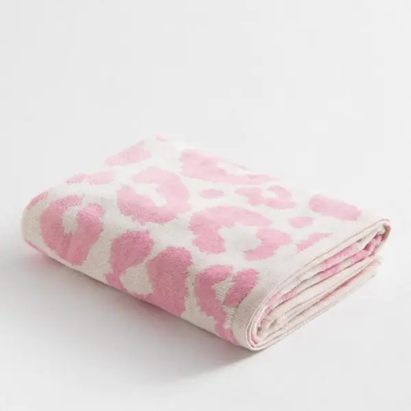 Полотенце махровое Этель Leopard розовый, 50х90 см, 100% хл, велюр, 420 гр/м2