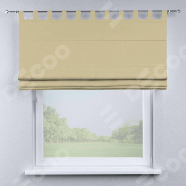 Римская штора на петлях «Кортин», ткань блэкаут однотонный, кофейный