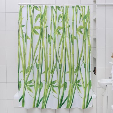 Штора для ванной комнаты Доляна «Бамбук», 180×180 см, EVA