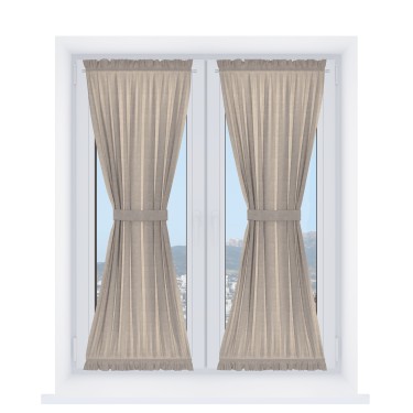 Штора песочные часы «Кортин» софт однотонный тёмно-бежевый