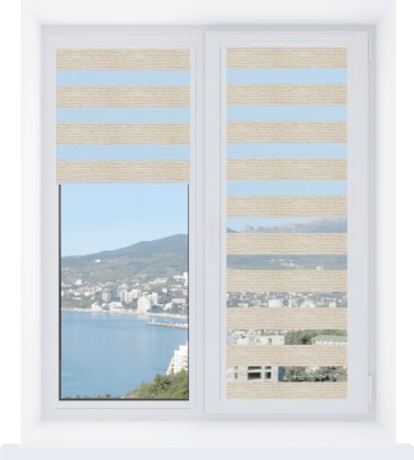 Рулонная штора День-ночь Уни 2 Dalin кремовый