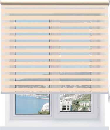 Рулонная штора День-ночь Diamond бежевый