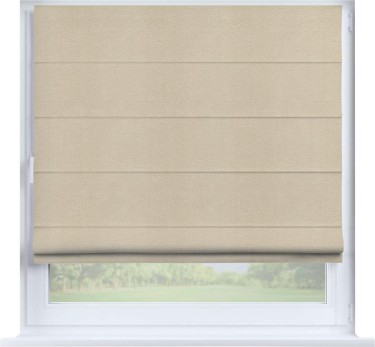 Римская штора «Кортин» на створку, ткань софт однотонный бежевый лайт