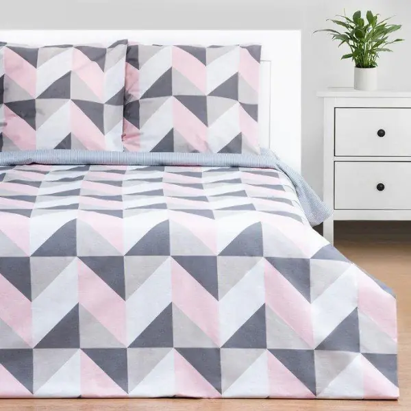 Постельное бельё Этель Дуэт Pink illusion 143х215 см - 2 шт, 220х240 см, 70х70 см -2 шт, бязь 125 г/м2