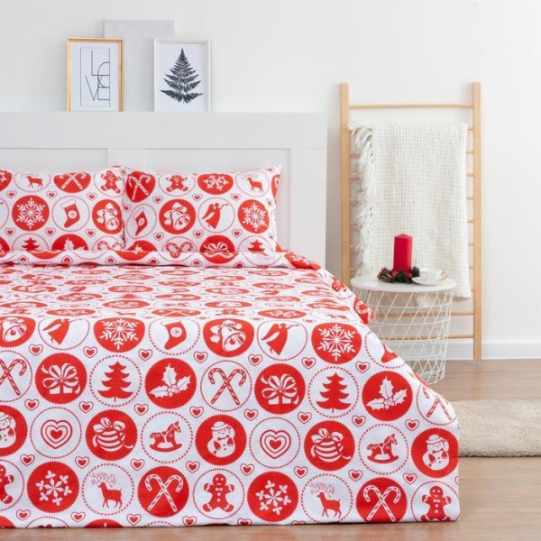 Постельное белье LoveLife дуэт " New Year's gifts" 143*215см-2шт,240*225см,50*70см-2шт