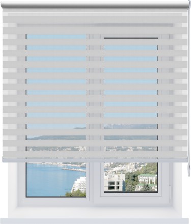 Рулонная штора День-ночь Basic светло-серый