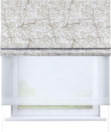 Римская штора «Кортин» день-ночь «Ветви оливы»