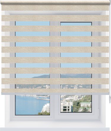 Рулонная штора День-ночь Dalin кремовый