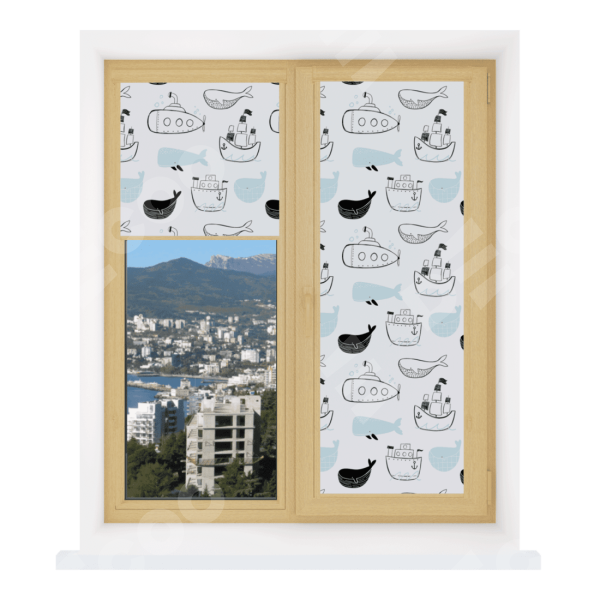 Рулонная штора Уни 2 с принтом Морская прогулка