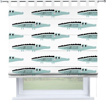 Римская штора «Кортин» на петлях «Мистер Крок»