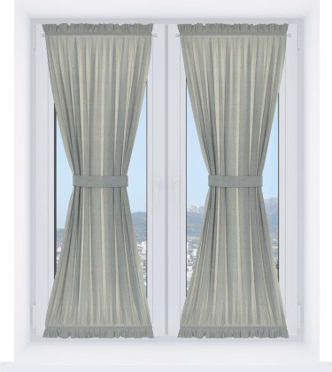 Штора песочные часы «Кортин» блэкаут однотонный серый