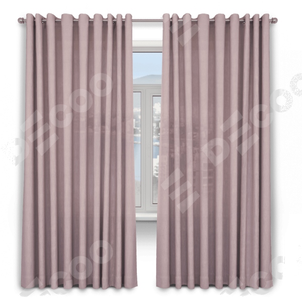 Шторы на люверсах вельвет розовая пудра