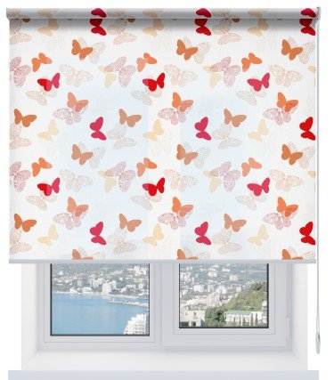 Рулонная штора Бабочки 03