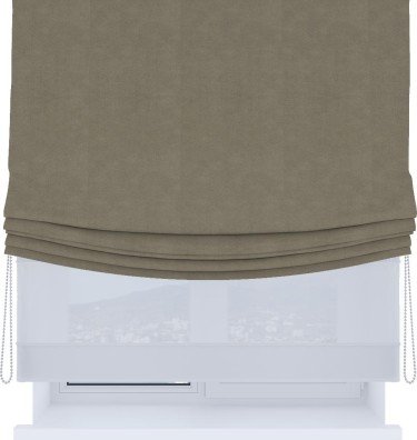 Римская штора «Кортин», день-ночь с мягкими складками, бархат ария