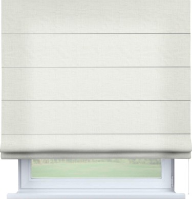 Римская штора «Кортин» для проема, ткань лён молочный