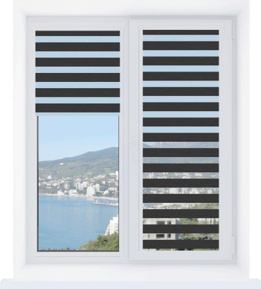 Рулонная штора День-ночь Уни 2 Wood графит