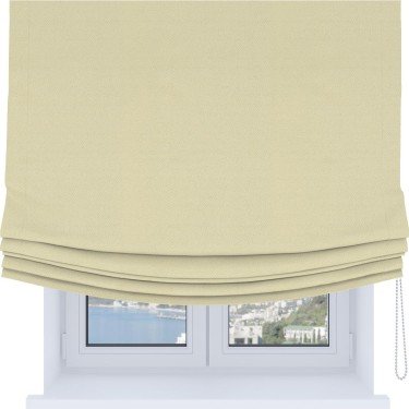 Римская штора Soft с мягкими складками, ткань блэкаут однотонный бежевый