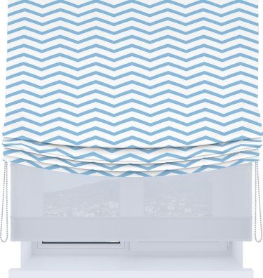 Римская штора «Кортин», день-ночь с мягкими складками, «Зигзаг мелкий»