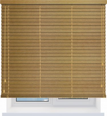 Деревянные жалюзи 50 мм. натуральный