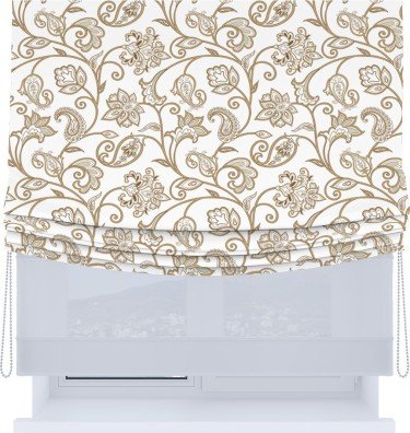 Римская штора «Кортин», день-ночь с мягкими складками, «Королевская роскошь»