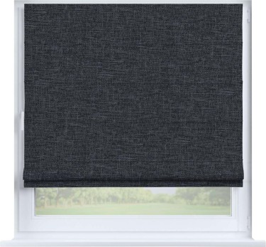 Римская штора «Кортин», рогожка димаут графит, на створку