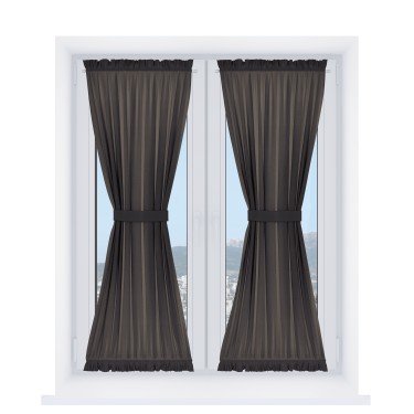 Штора песочные часы «Кортин» лён димаут венге