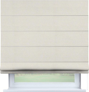 Римская штора «Кортин» для проема, ткань блэкаут с блеском светло-серый