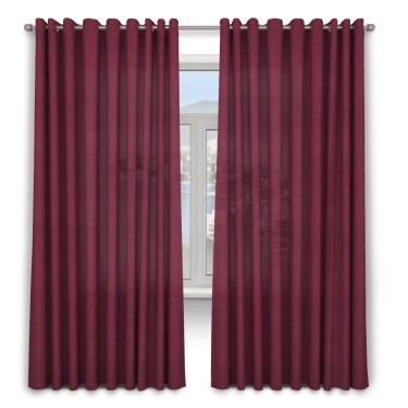 Шторы 2 шт, вельвет, цвет бордовый, от 40 см