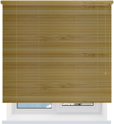 Бамбуковые жалюзи 25 мм. натуральный