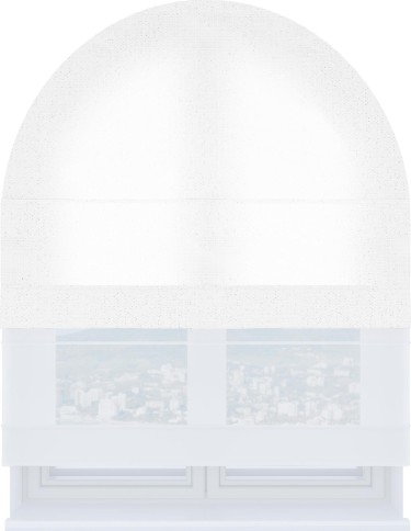 Римская штора «Кортин» день-ночь для арочного проёма, ткань лён белый