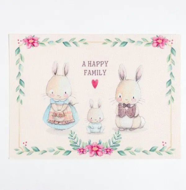 Салфетка на стол Доляна "A HAPPY FAMILY" ПВХ 40*29см