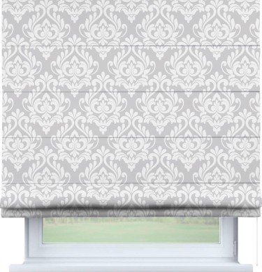 Римская штора «Кортин» для проема «Дамаск светлый»