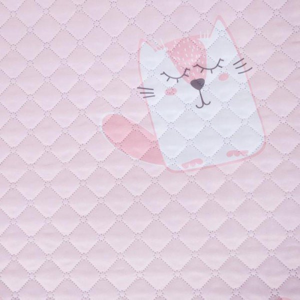 Покрывало детское и наволочка Этель 1,5 сп "Cute cats", 145х210 ±5 см, 40х60 см, микрофибра