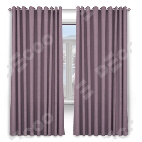 Шторы на люверсах ткань блэкаут однотонный, брусника