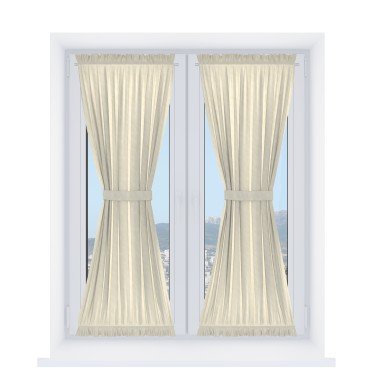 Штора песочные часы «Кортин» лён димаут бежевый