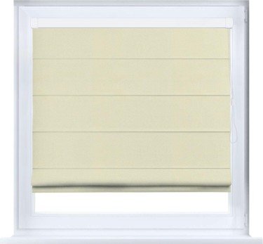 Римская штора «Кортин» кассетная, ткань блэкаут однотонный, бежевый