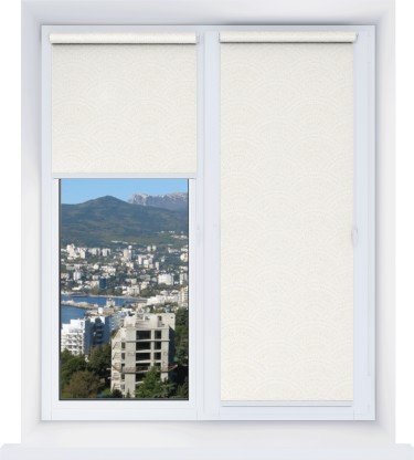 Рулонная штора Мини Павлин белый 01