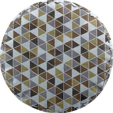Подушка круглая Cortin димаут «Треугольники коричневые»