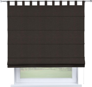 Римская штора на петлях «Кортин», ткань лён димаут, венге
