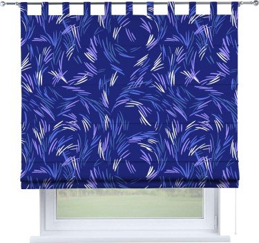 Римская штора на петлях «Синяя абстракция»
