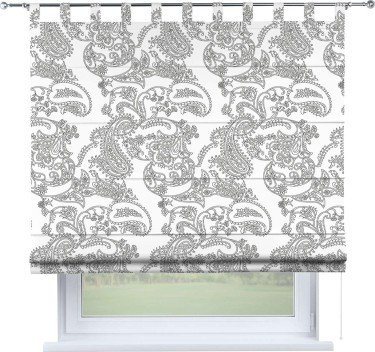 Римская штора «Кортин» на петлях «Светлый пейсли»