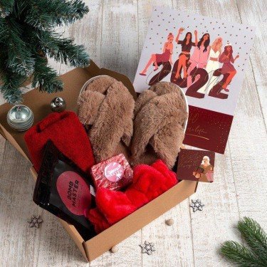 Подарочный набор новогодний Этель "Хэппи нью Йеар" полотенце 30х60см и аксессуары (4 предм)