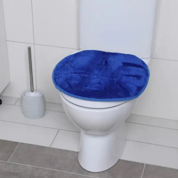 Набор ковриков для ванны и туалета Доляна, 3 шт: 36×43, 40×50, 50×80 см, цвет синий