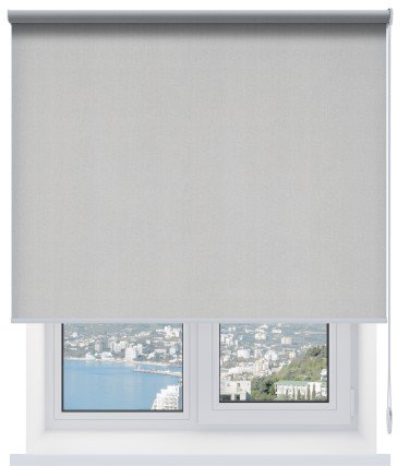 Рулонная штора, Фокус New BO 08, цвет серый однотонный, размер 80-100 см