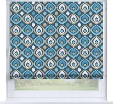 Римская штора «Кортин» на створку «Икат орнамент»